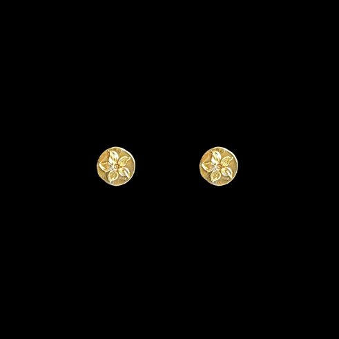 Silver and Gold Periwinkle Studs