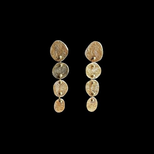 Silver and Gold Drop Earrings