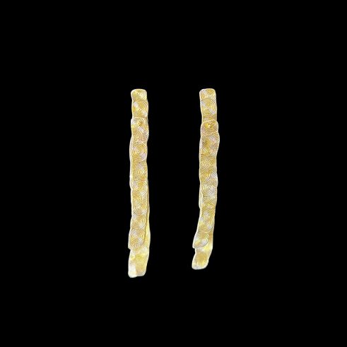 Gold and Silver Long Dangly Earrings