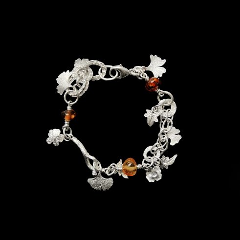 Walk in the Woods Bracelet with Amber Beads