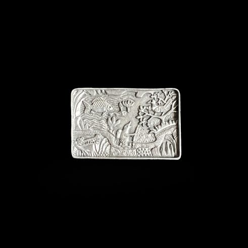 precious white metal brooch by Paul Preston