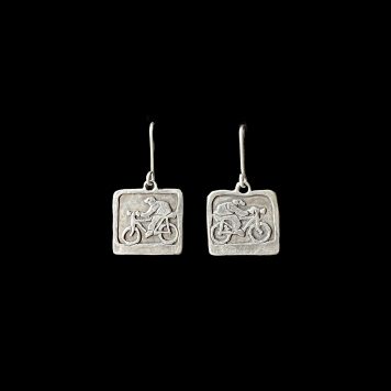Mole on Bike Earrings