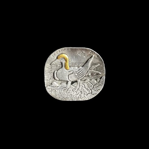 Gannet Brooch with ‘Gold’