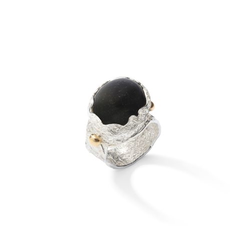 Deep Red Oval Garnet Ring