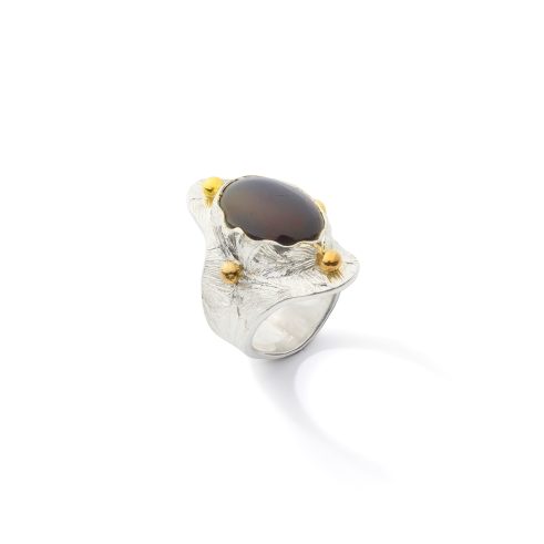 Ginkgo Garnet Ring