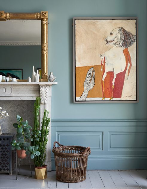 Woman in a Red Gown in a New Town home, Edinburgh