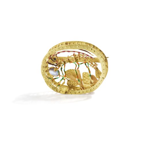 The Helpless Prawn Brooch I