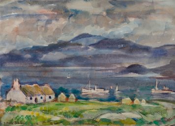 Looking from an Iona Croft to Mull