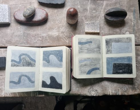 An example of Jake Harvey’s sketchbooks