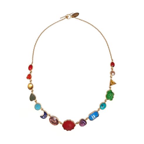 Rainbow Eye Teardrop Charm