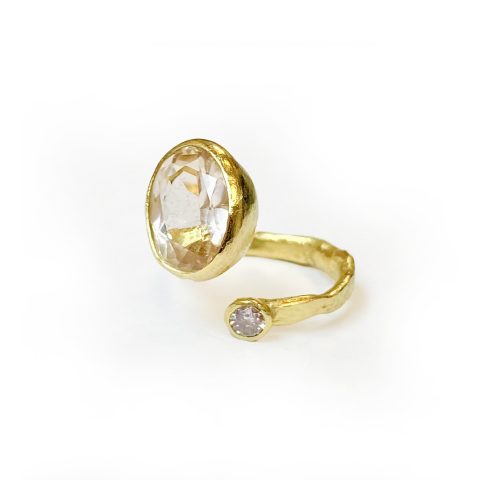 Pink Diamond and Morganite Wrap Ring