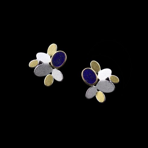 Mixed Oval Lapis Earrings