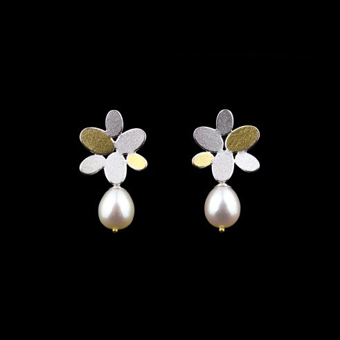 Mixed Oval Snowflake Earrings