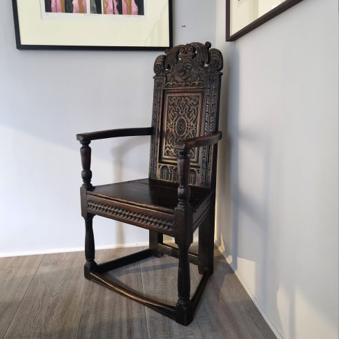 Oak Scottish Caqueteuse Chair