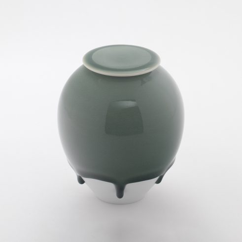 Rounded Jar with Lid; Lush Forest Series