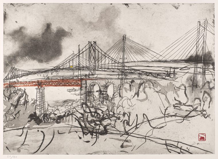 Study for Three Bridge Evening