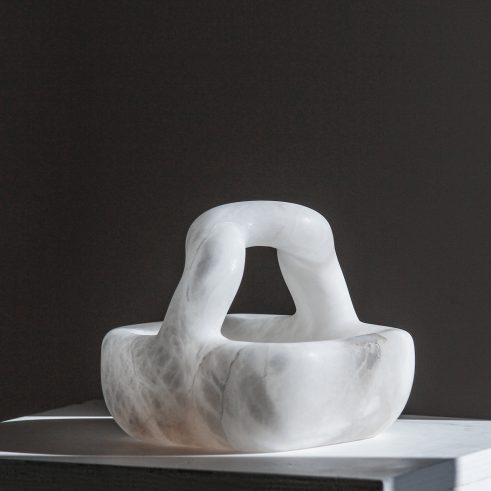 Square Bowl with Wavy Handle