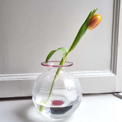 Large Optic Ruby Vase