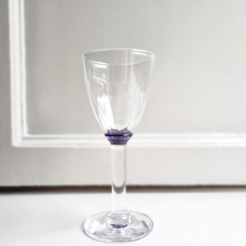 Purple Optic Wine Glass
