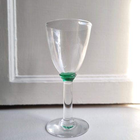 Teal Optic Water Glass