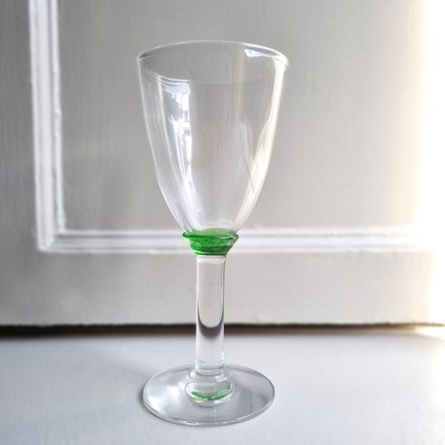 Green Optic Water Glass