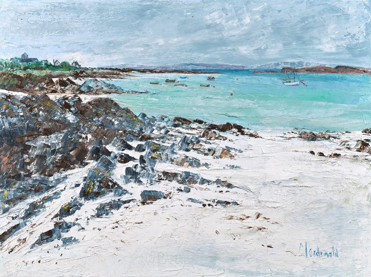 Boats Moored off The Abbey, Iona