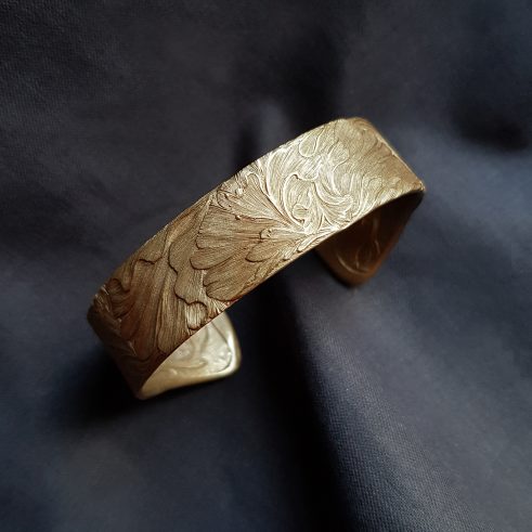 Ginkgo Leaf Bronze Bangle