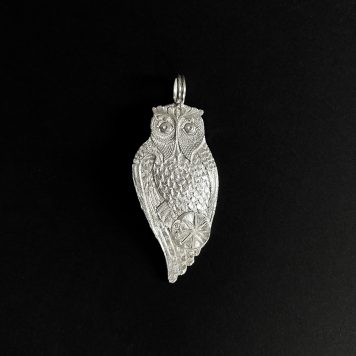 Owl with Stars & Moon Pendant