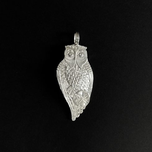 Owl with Stars & Moon Pendant