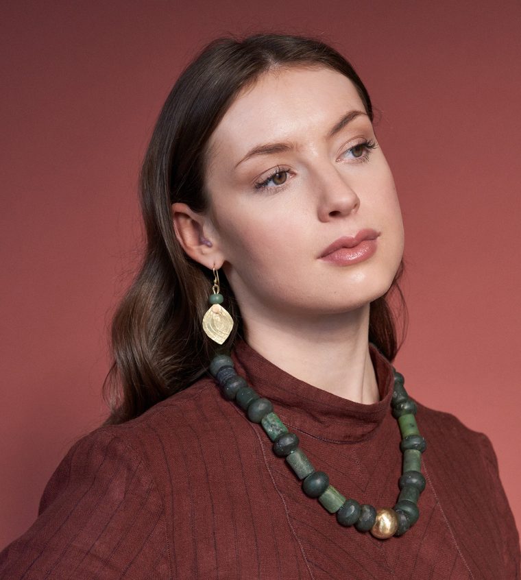18ct Yellow Gold and Nephrite Jade Necklace