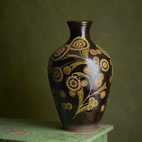 Large Abundance Vase, Black