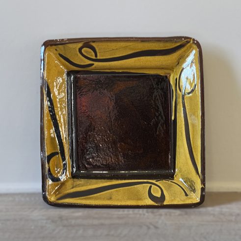 Large Honey Glaze Square Dish I