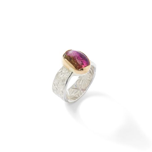 Watermelon Tourmaline Ring