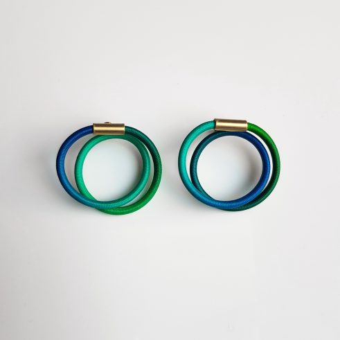 Twist Earrings (Greens & Blues)