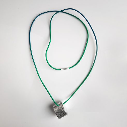 Oval Box Pendant (Teals)