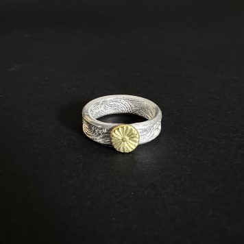 Silver & Gold Daisy Ring