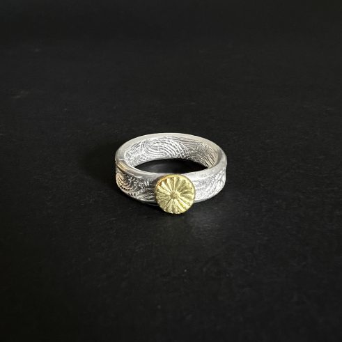 Silver & Gold Daisy Ring