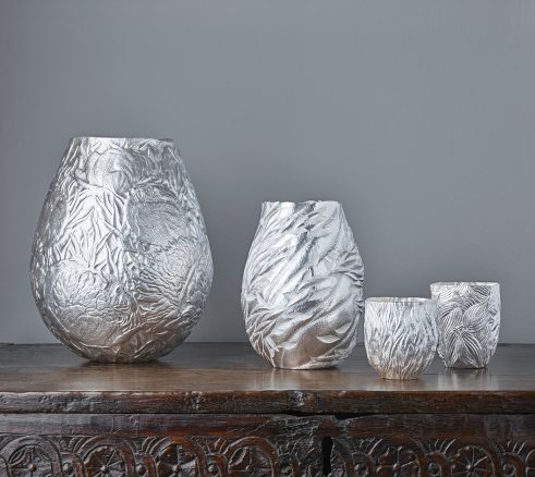 Peony Vase, Soughing Wood Vase, Undergrowth Beaker, and Four Sided Beaker
