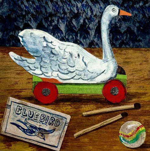 Swan Toy and Bluebird Pins