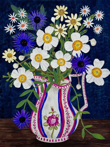 Jug of Flowers with White Clematis