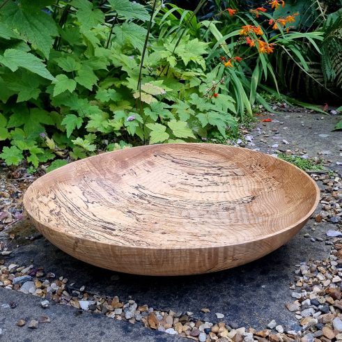 Spalted Ash Shallow Bowl