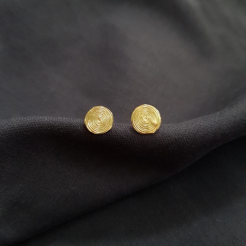 Gold Spiral Earrings