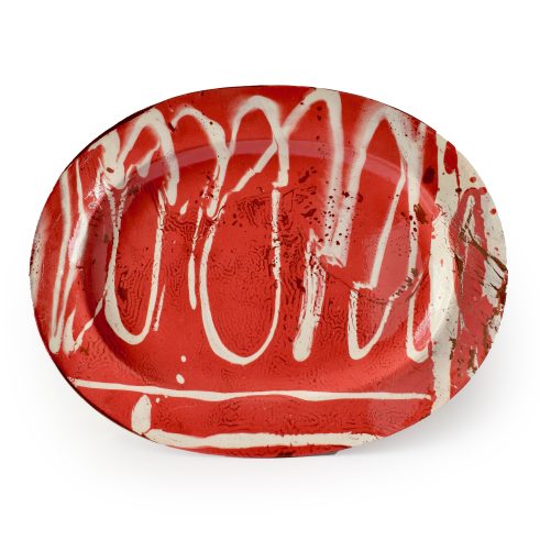 Red Oval Plate XV