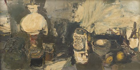 Still Life with Oil Lamp and Grater