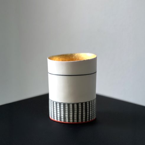 Cylinder Vessel (ii) with 23ct Gold Interior