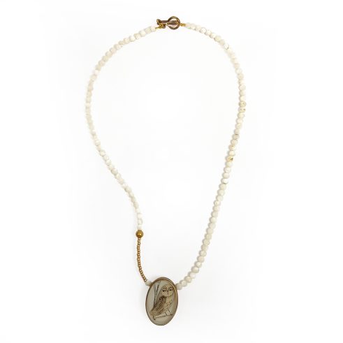 Owl in Snow Necklace