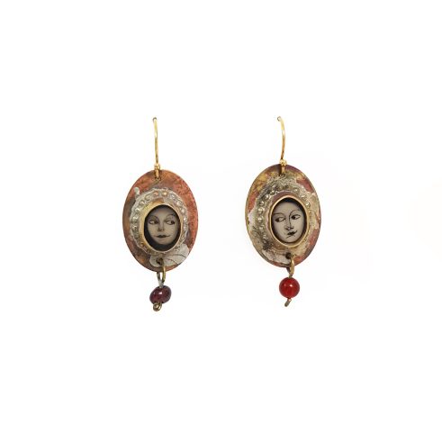 Small Cameo Portrait Earrings