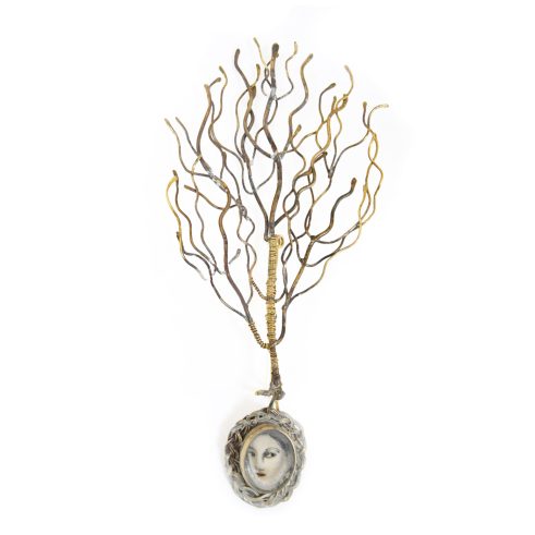 Gold Tree Brooch