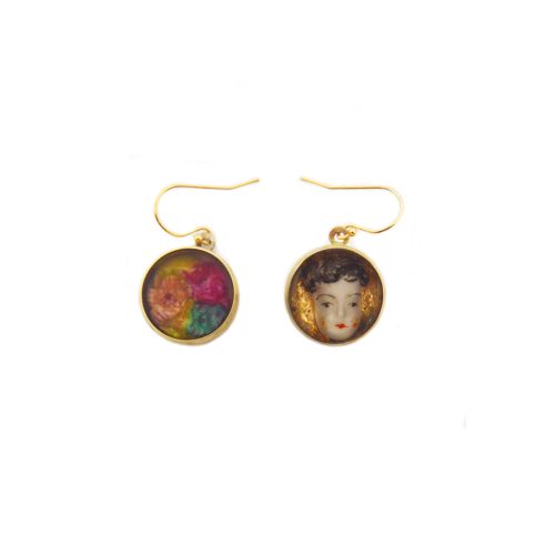Nankin and Floral Earrings