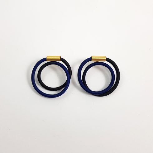 Twist Earrings (Navy & Black)